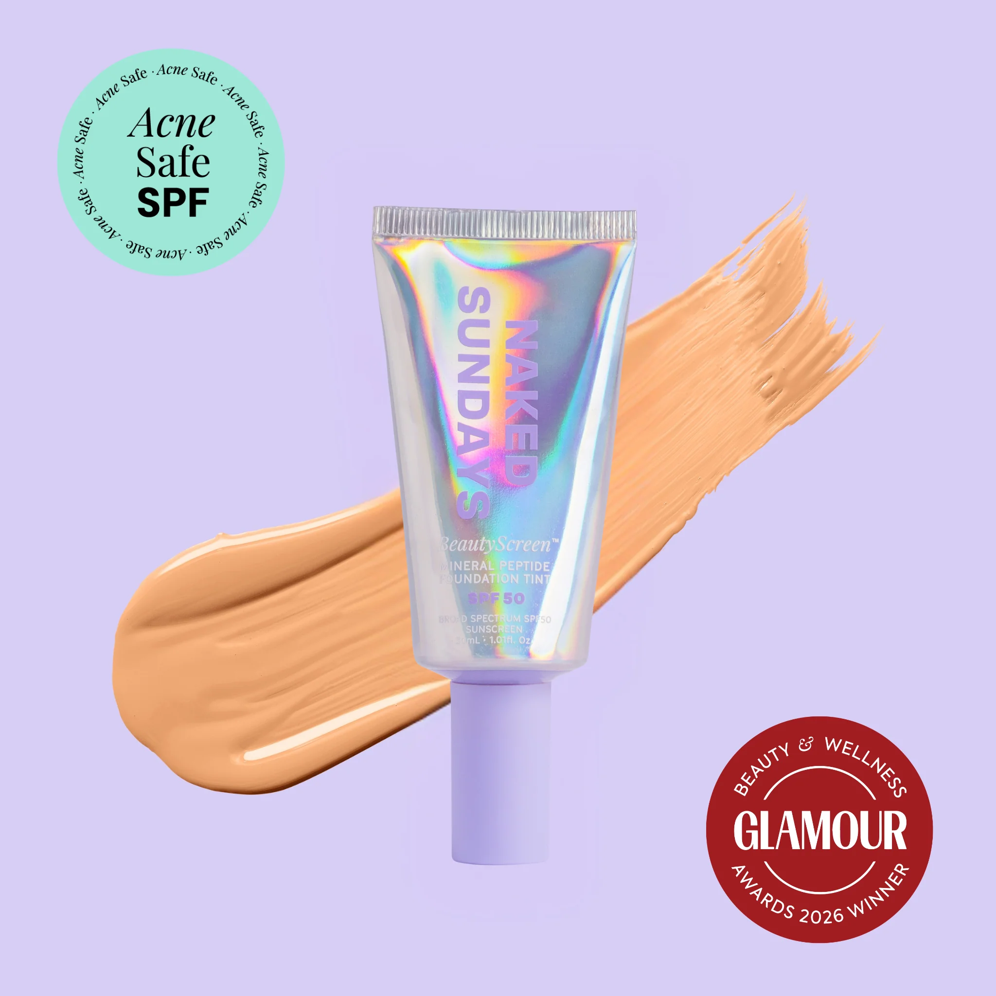 BeautyScreen™ SPF50 Peptide Foundation Tint - 3.5 Light Medium Cool